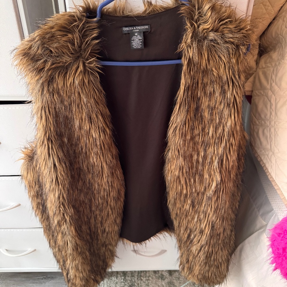Faux fur vest
